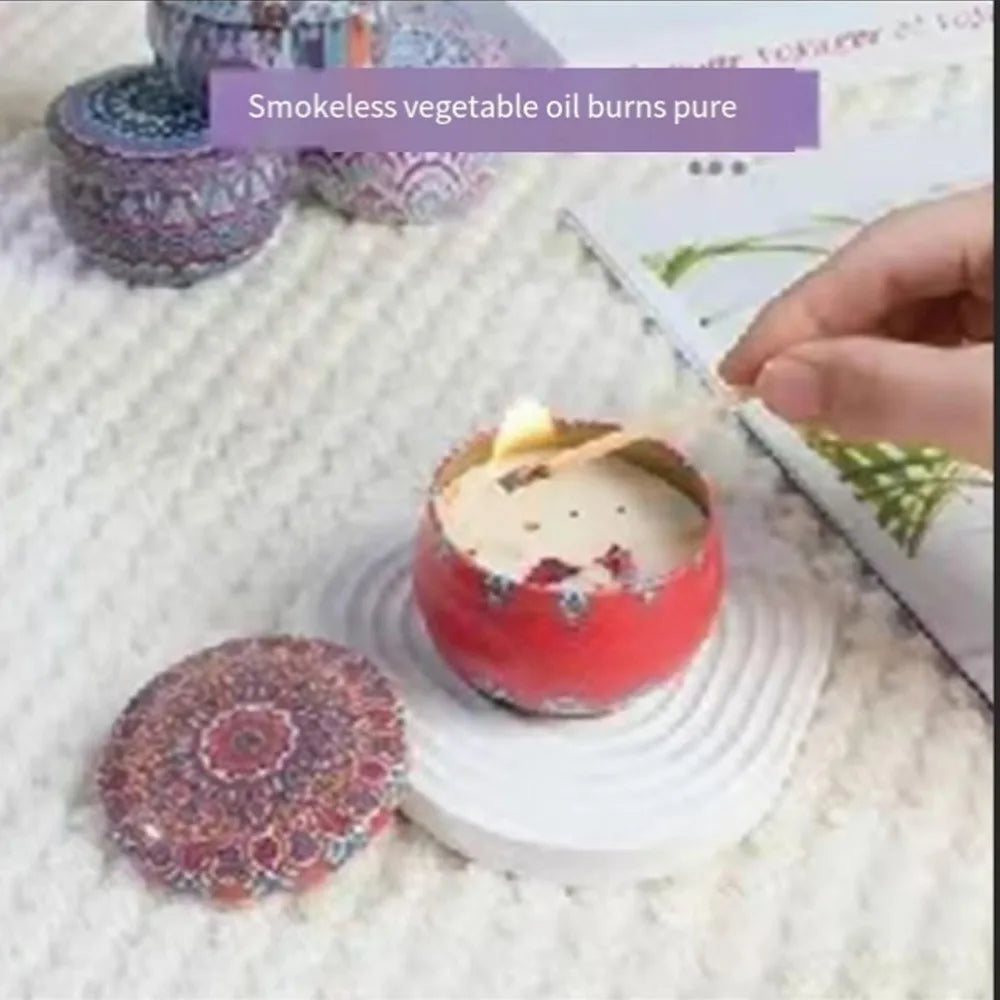 Saashi Vintage Flower Scented Soy Wax Candle Jars for Wedding Gift.