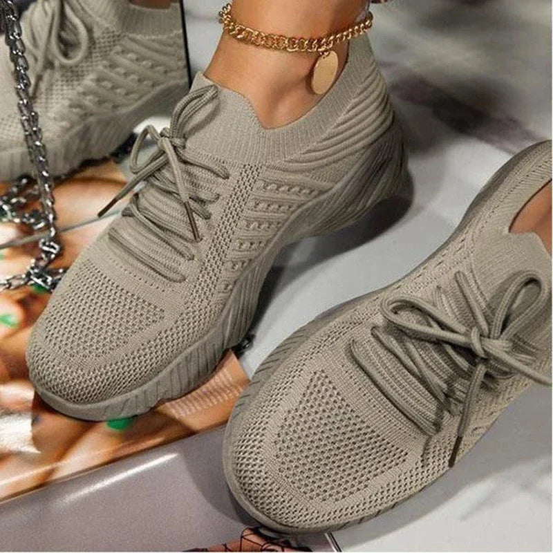 Saashi Mesh Platform Casual Sneakers