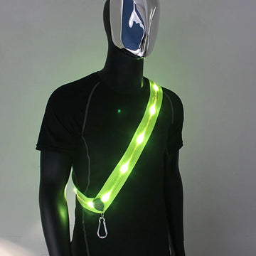 Saashi LED Strap – Rechargeable Reflective LED Strap – Safety Night Running Belt Light
