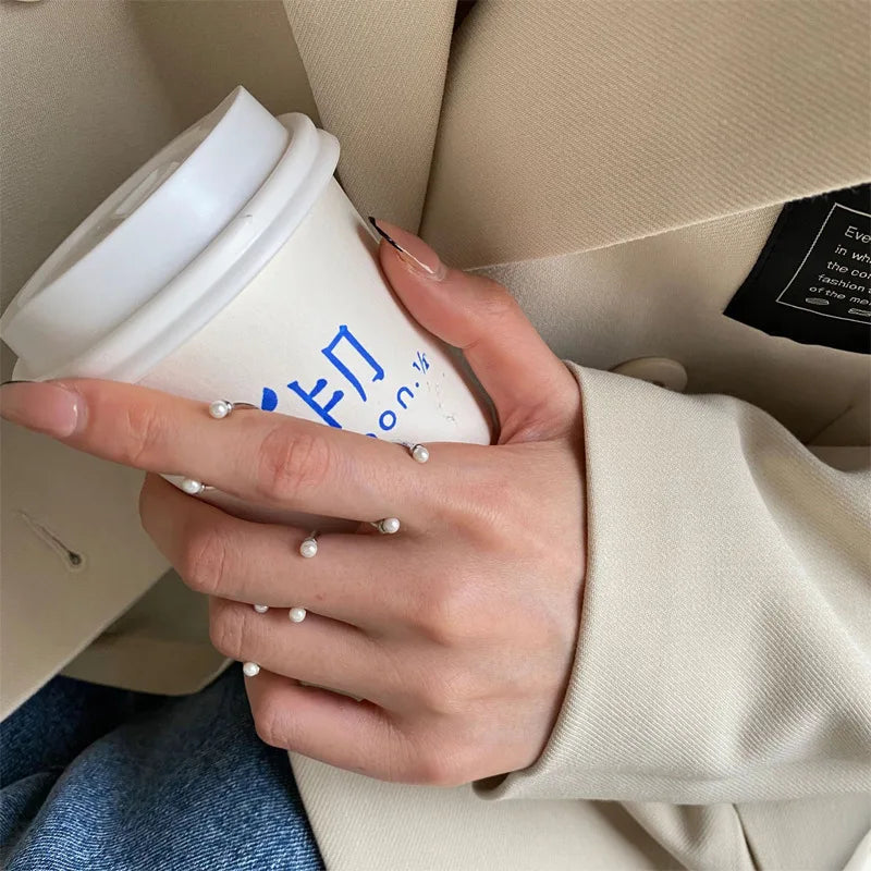 Saashi Pearl Smile Adjustable Ring