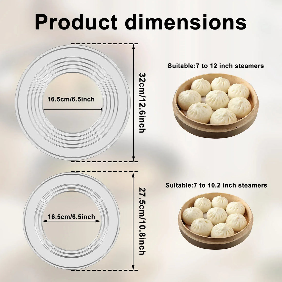 Saashi Steamer Ring Adapter Rack (2PCS Set)