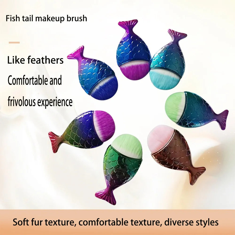 Saashi 1 Beautiful Fish Tail Makeup Brush Polyester Bristles ABS Handle Magic.