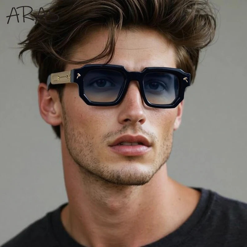Saashi Polarized Square Sunglasses Men 2026 Luxury Brand Vintage Rectangle Classic Driving.