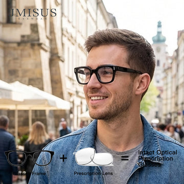 Saashi JMISUS Customised Square Progressive Prescription Glasses Men Ultralight TR90 Photochromic.