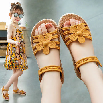 Saashi Kids' Soft Sole Princess Sandals New Flat School Shoes