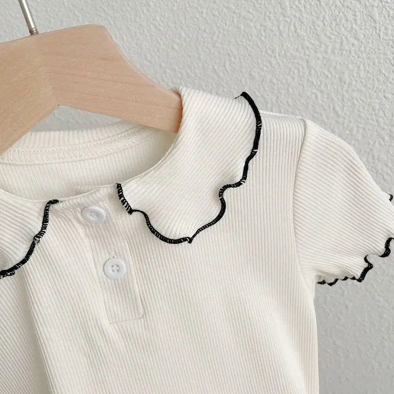 Saashi Girls Soft Ice Silk T-Shirt – Cute Sweet Short Sleeve Casual Summer Top