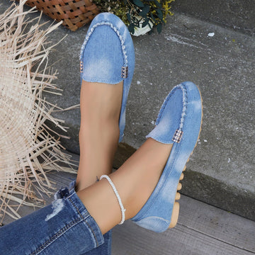 Saashi Women's 2025 Slip On Loafers Ballet Flats Casual Sneakers Flat Shoes.