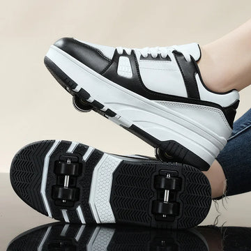 Saashi 4-Wheel Roller Sneakers – Kids’ Casual Sports Shoes