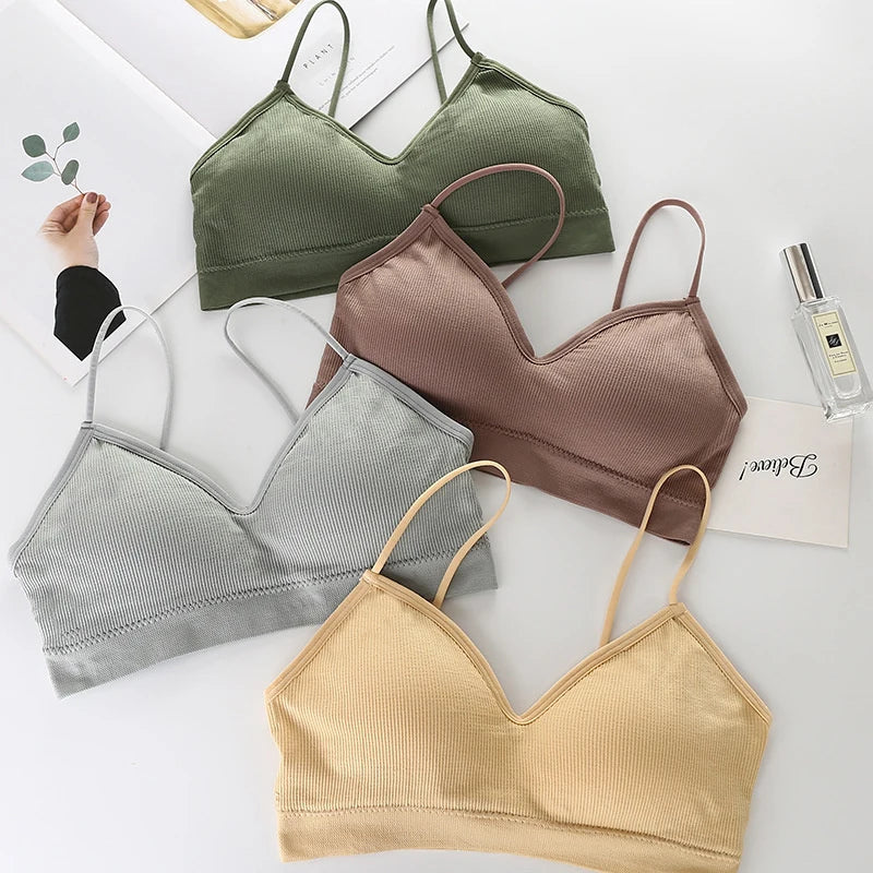 Saashi Womens Fast Dry Elastic Padded Sports Bra Solid Color Breathable Gym Running Yoga Fitness Top