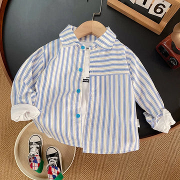Saashi Boys Gentleman Cotton Shirt – Casual Button-Up Style Top for Kids