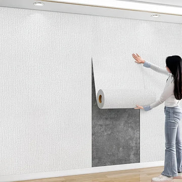 Saashi 3D Linen Texture Waterproof Wallpaper