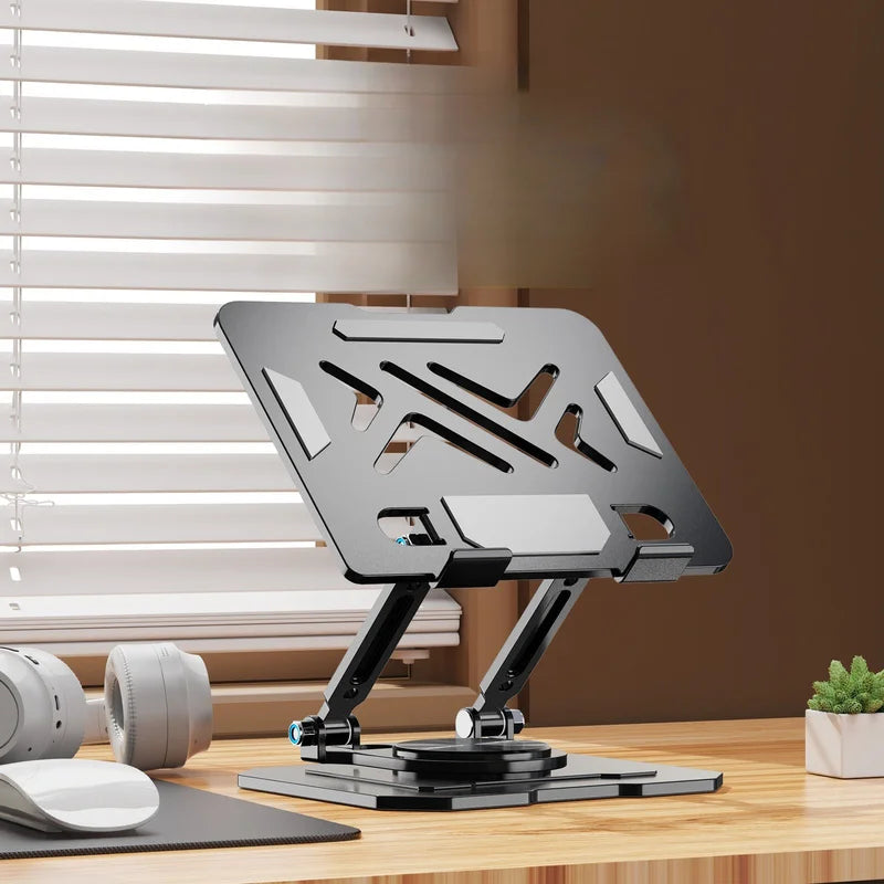 Saashi Labor Day 360° Rotating Foldable Laptop Stand – Adjustable Desktop Riser for 10–17 Inch Laptops & Tablets