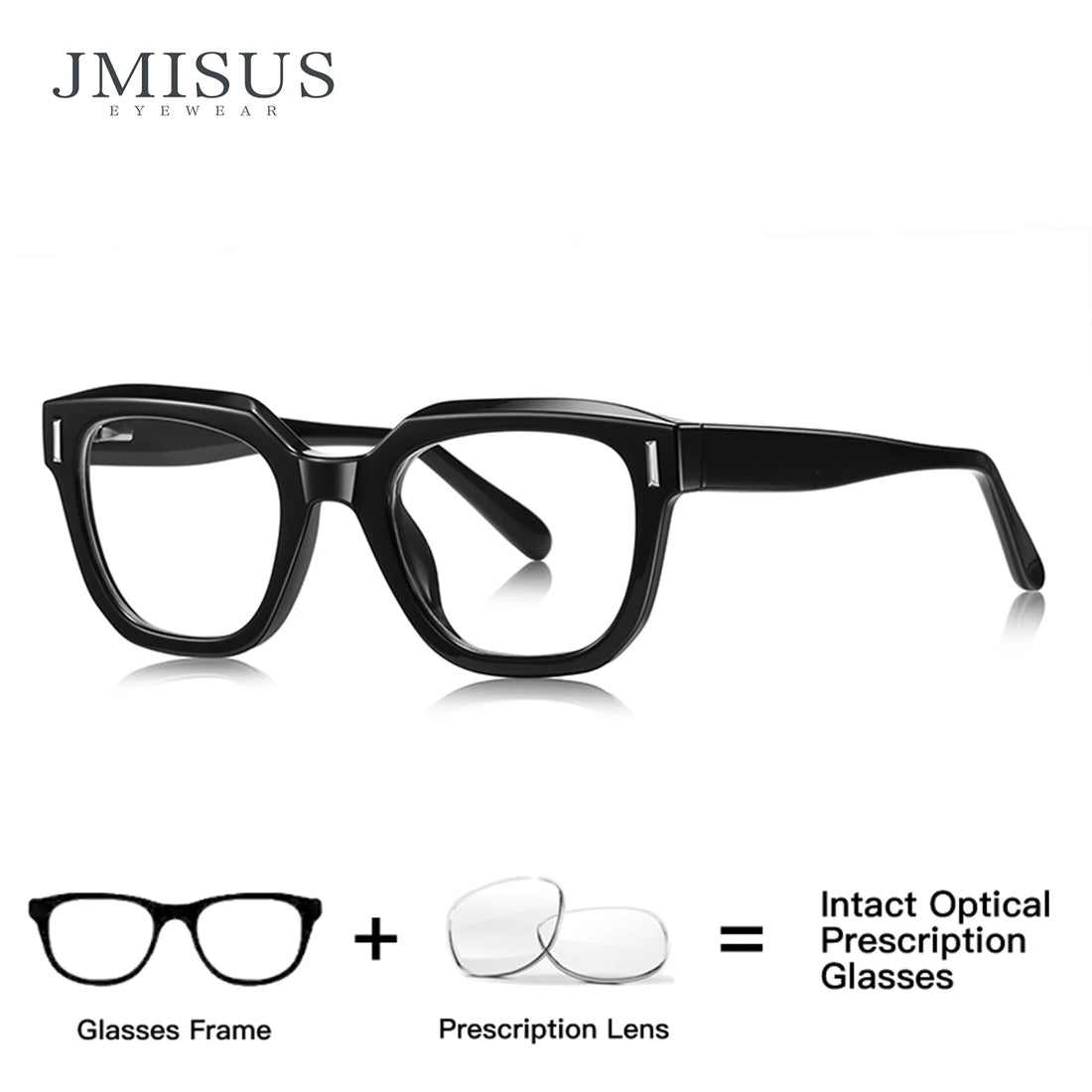 Saashi JMISUS Customised Square Progressive Prescription Glasses Men Ultralight TR90 Photochromic.