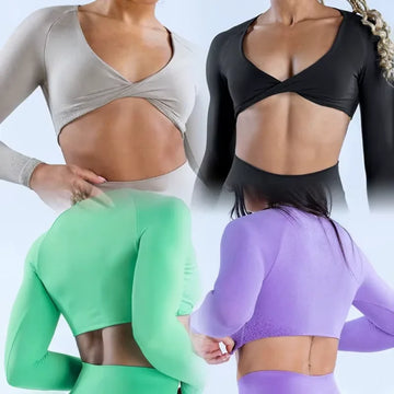 Saashi Women's Seamless Crop Top, a Ribbed, Short Sleeve Yoga and Gym Shirt