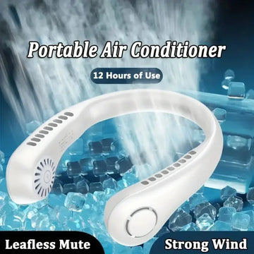 Saashi Portable Mini Home Air-cooled Neck Hanging Fan for Outdoor Sports