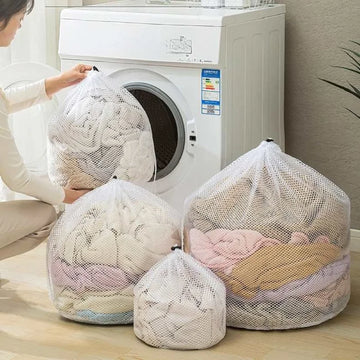 Saashi Drawstring Mesh Laundry Organizer Bag