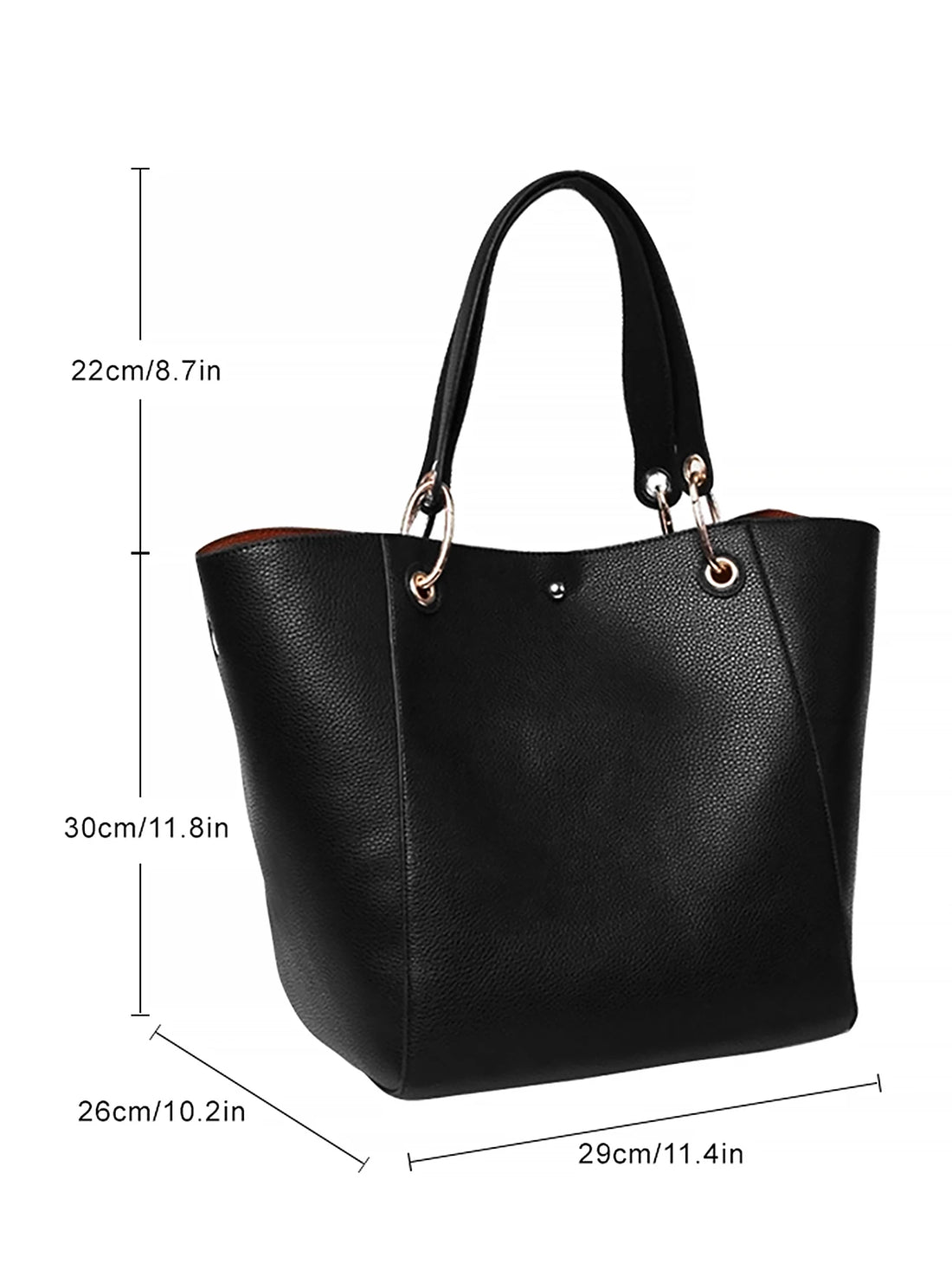 Saashi Pahajim Women's Large PU Leather Waterproof Tote Shoulder Top Handle Bag