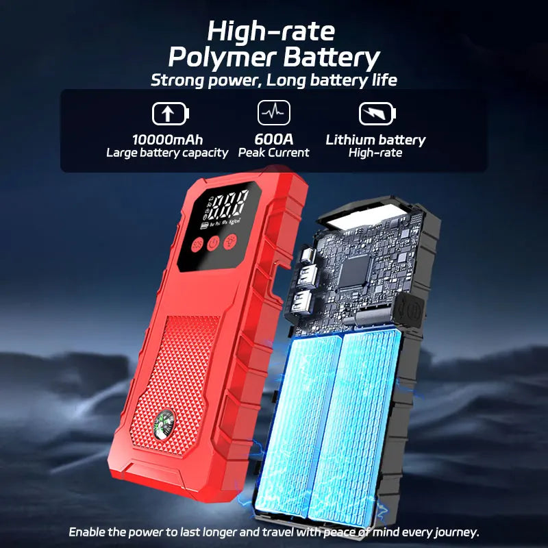 Saashi Portable Car Jump Starter & Wireless Power Bank