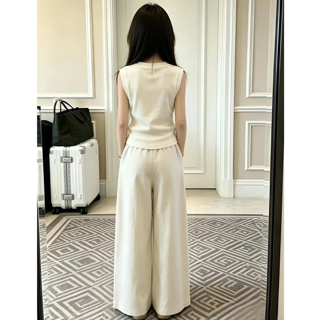 Saashi Girls’ Breezy Sleeveless Top & Flowing Pants Set