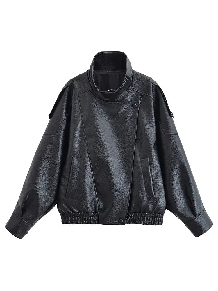 Saashi Classic Faux Leather Jacket