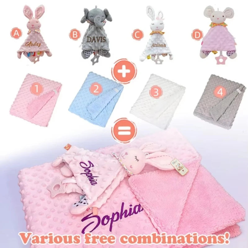 Saashi Personalized Newborn Baby Blanket with Name