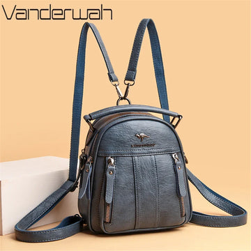 Saashi 4-in-1 Multifunction Leather Backpack