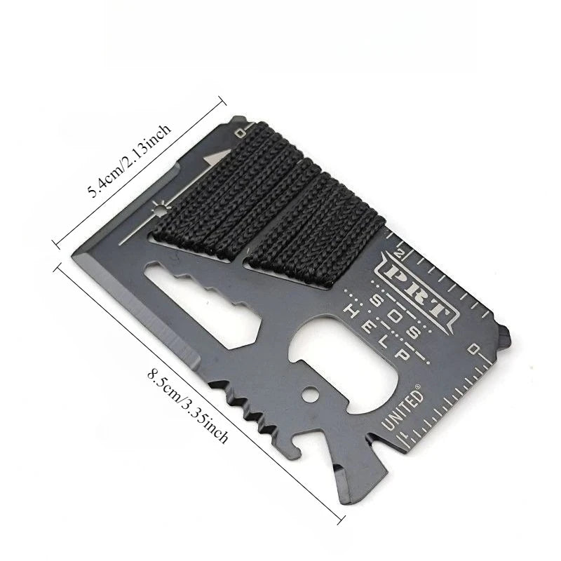 Saashi Multifunctional Stainless Steel Survival Card Tool