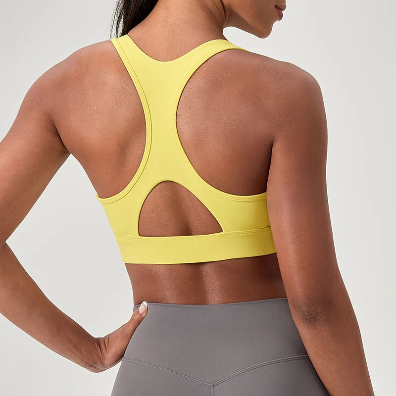 Saashi Womens Deep V Neck Sports Bra Breathable Fitness Yoga Running Workout Tank Top