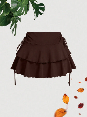 Saashi Women's New Fashionable Casual Sexy Versatile Trendy High Waist Mini Skirt.