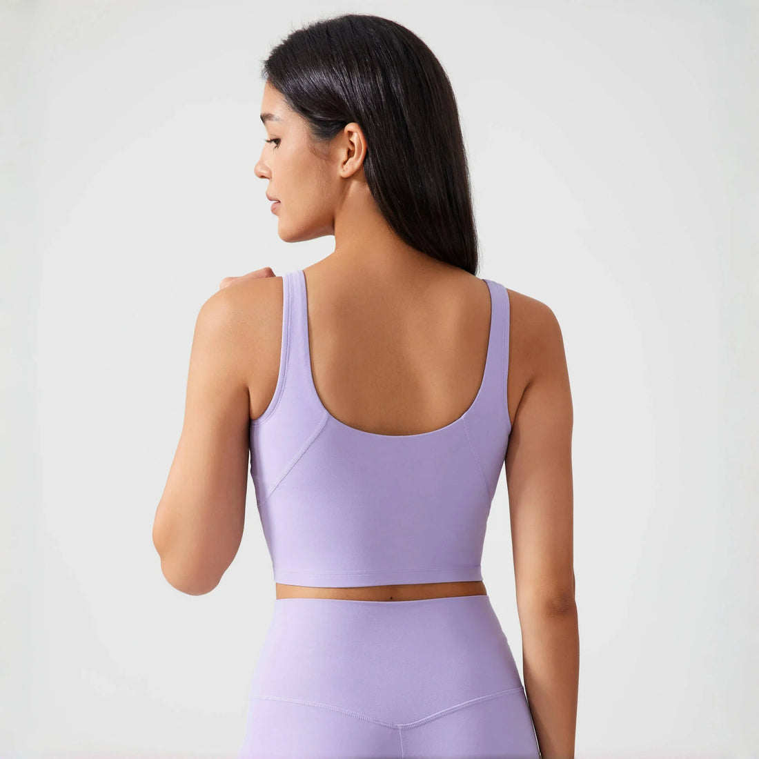 Saashi Womens Shockproof Sports Bra Gym Vest with Fixed Chest Pad U Shaped Back Yoga Crop Top