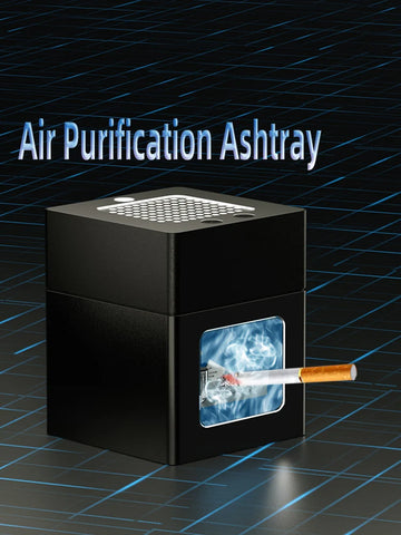 Saashi Labor Day AP078 Desktop Ashtray Air Purifier – USB Rechargeable Smoke & Odor Eliminator for Home and Office