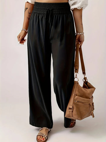 Saashi Plus Size Women’s Wide Leg Pants – Elegant High Waist Loose Trousers for Office and Casual Wear