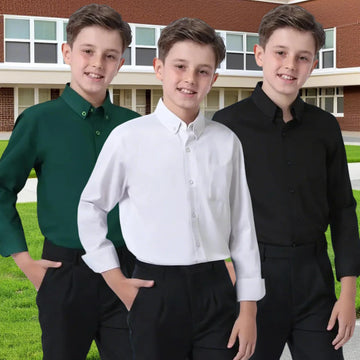 Boys Shirt Kids Oxford White Shirts Toddler School Uniform Gift Perform Ceremony Birthday Wedding Formal Clothes 6 to 14 Years