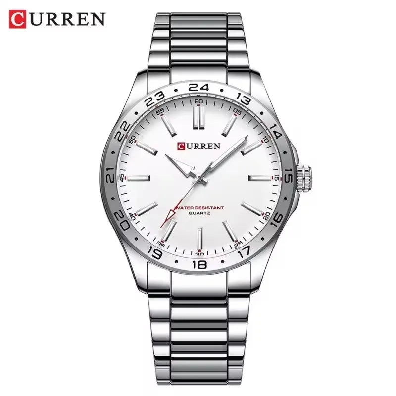 Saashi Silver Minimal Business Watch