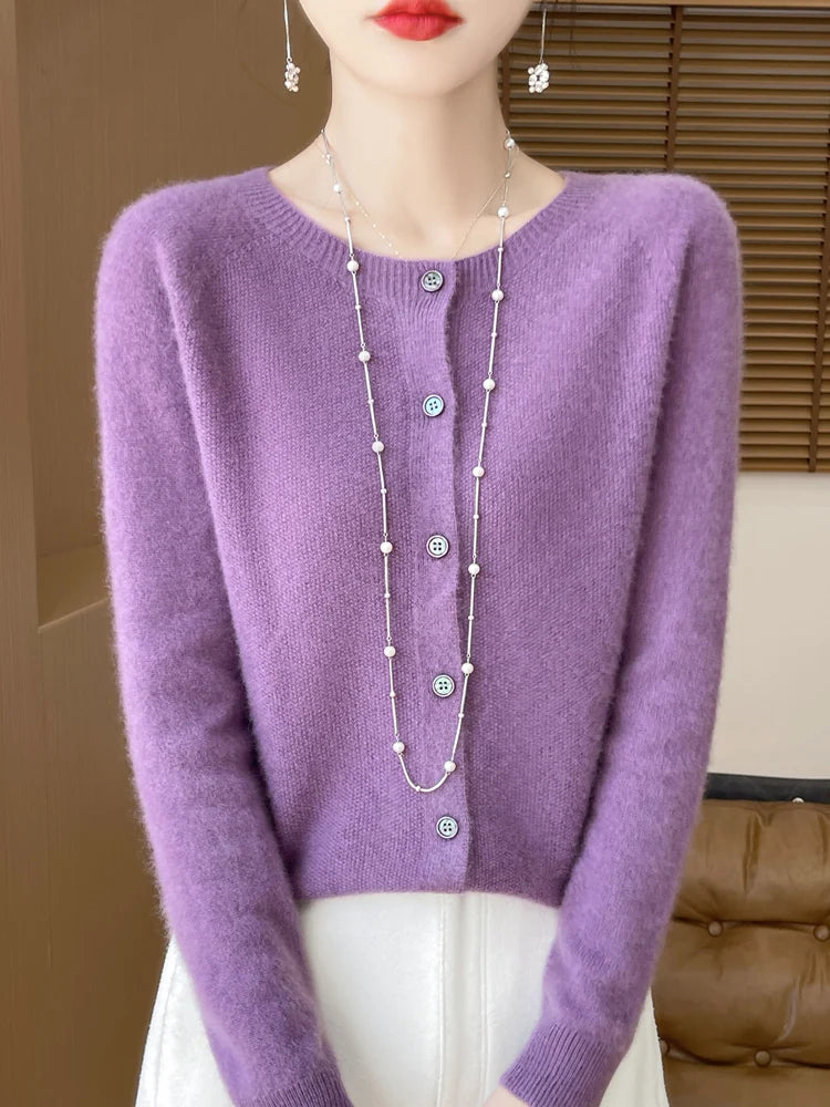 Saashi Merino Wool Knitted Cardigan