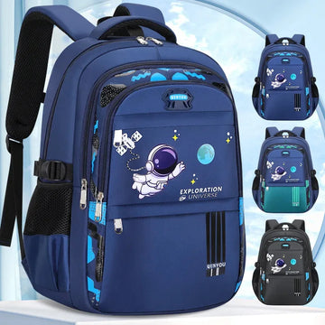 Saashi Kids Backpack Children School Bags Boys Astronaut Waterproof Primary Book Bag.