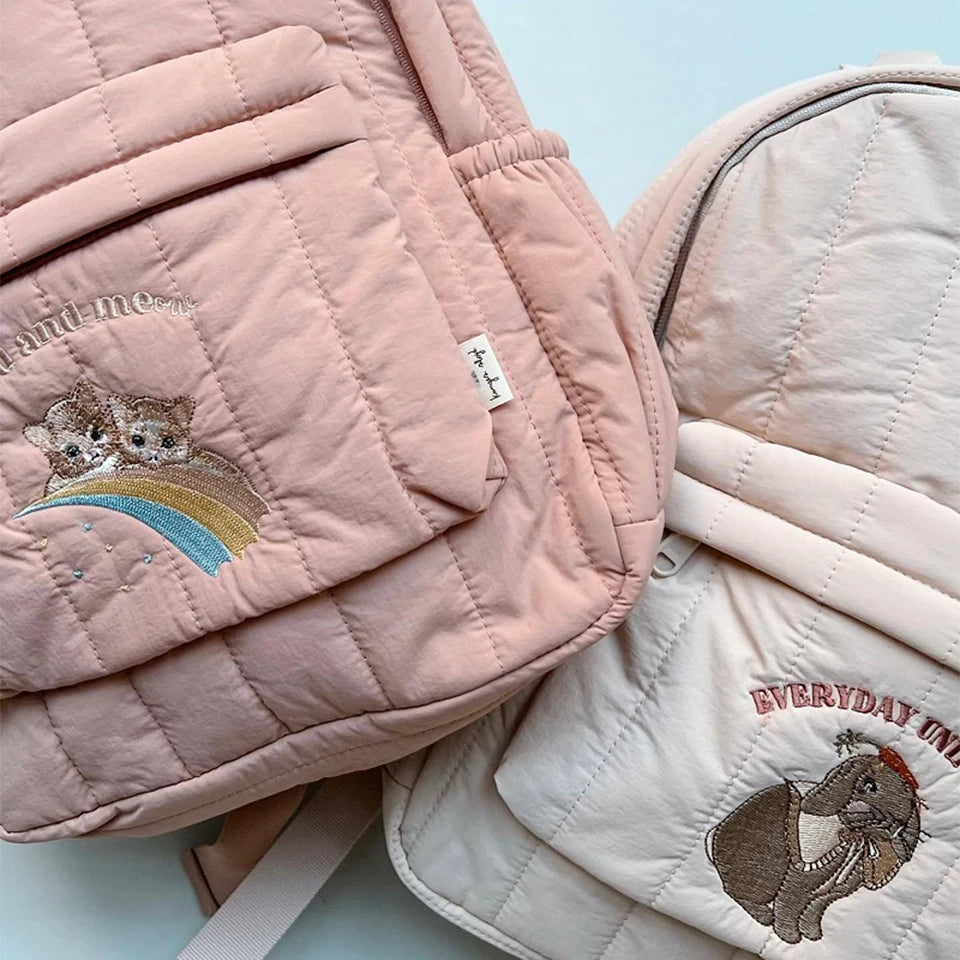Saashi KS Brand Mommy Bag Travel Children Kid Cherry Backpack Primary Schoolbag.