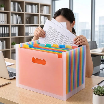Saashi Labor Day Expanding File Folder – 13/25-Slot Large-Capacity Accordion Organizer for Documents, School & Office