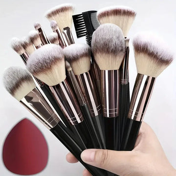 Saashi 3-20Pcs Makeup Brushes Set Eyeshadow Blush Highlighter Soft Fluffy Concealer.