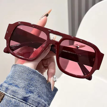 Saashi Double Bridges Square Sunglasses