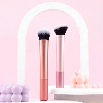 Saashi 2pcs Blush Brush Contour Brush Set Makeup Brushes Professional Face Beauty.