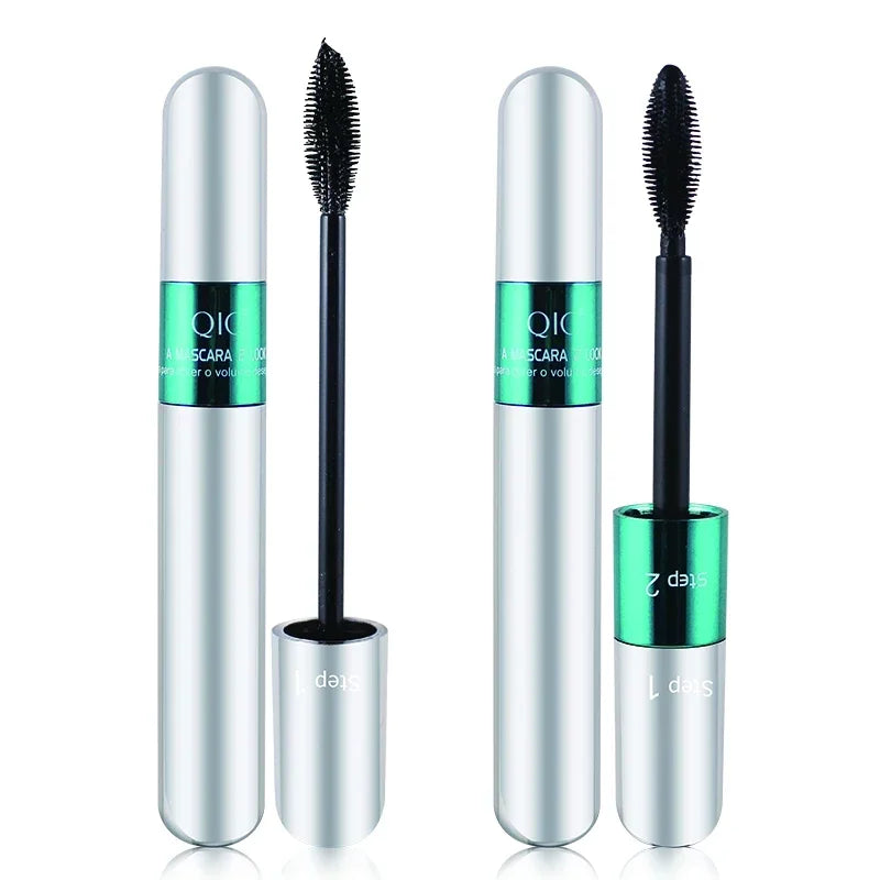 Saashi QIC 4D Silk Fiber Lash Mascara 2 in 1 Thrive Waterproof Lengthening.