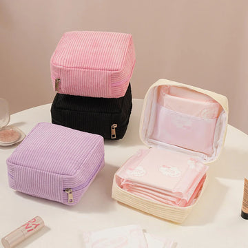Saashi Toiletry Bag Sanitary Pad Pouch Small Makeup Cosmetic Storage Women Cute.