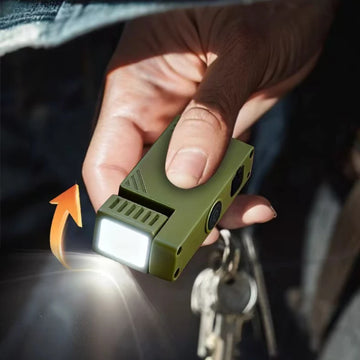 Saashi Mini EDC Flashlight: 400lm Rechargeable 180° Rotating Magnetic Light