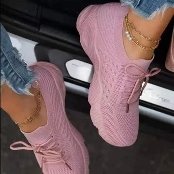 Saashi Mesh Platform Casual Sneakers