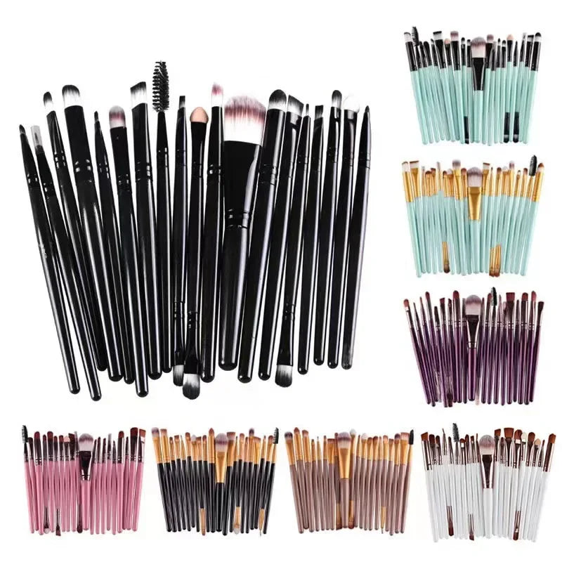 Saashi 20pcs Eye Brush Complete Eyeshadow Beauty Tool Neutral Logo Free Eyeliner.