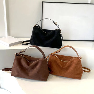 Saashi Large Matte Suede Tote Bag