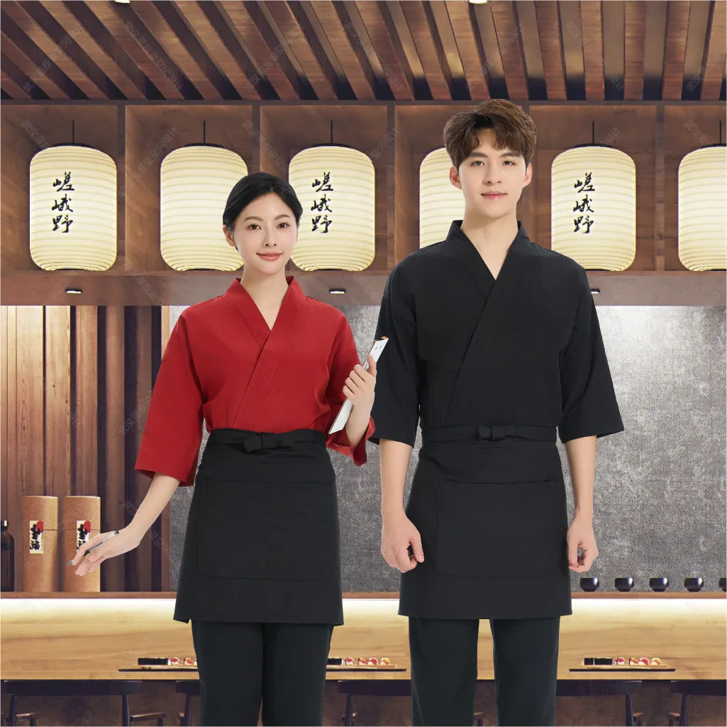 Saashi Labor Day Unisex Japanese Kimono Uniform – Sushi Restaurant & Kitchen Workwear
