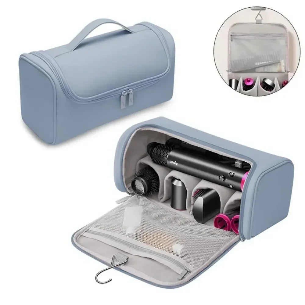 Saashi Hideable Hanging Portable Waterproof Large Capacity Hair Dryer Curling Iron Storage.