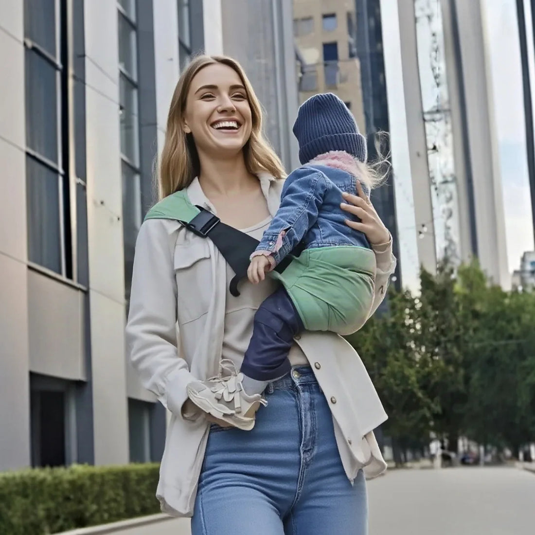 Saashi Adjustable Four Seasons Newborn Baby Carrier with Waist Stool
